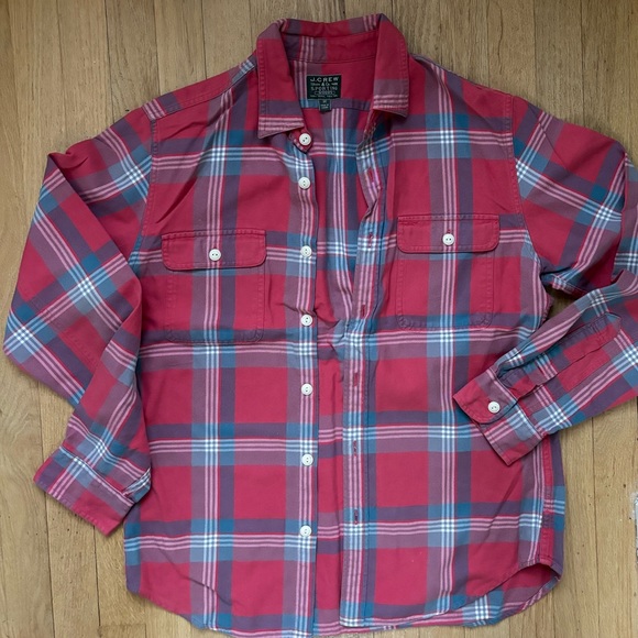 JCrew Trade & Co Sporting Goods midweight flannel workShirt - Picture 1 of 2